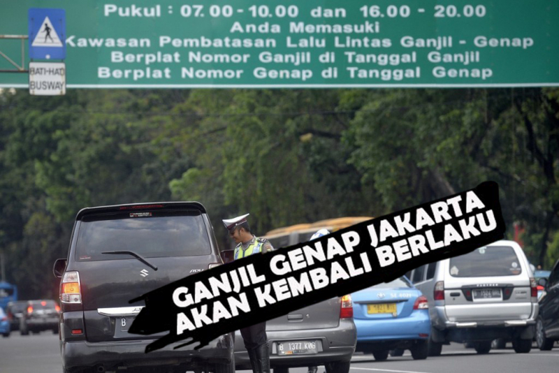 Usai PSBB, Ganjil Genap Bakal Berlaku Kembali Usai PSBB, Ganjil Genap Bakal Berlaku Kembali